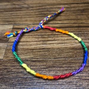 Rainbow Staircase Friendship Bracelet Handmade